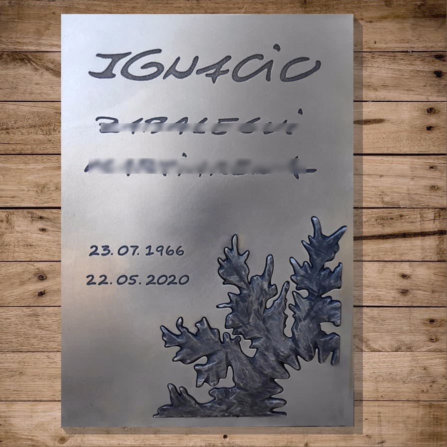 Lápida de Aluminio Colunmario