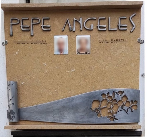 [LAP-MET-003] Lápida Aluminio Orquidea