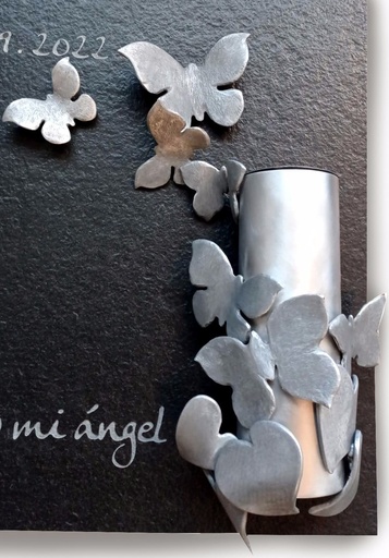 [LAP-ACC-007] Búcaro con Mariposas y Corazónes